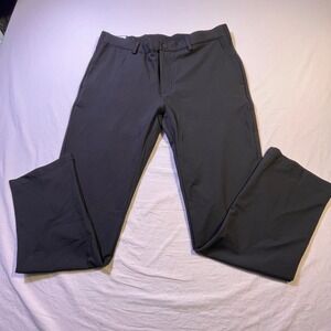 Greg Norman Mens Performance Golf Pants Black 34x30 Flat Front Stretch